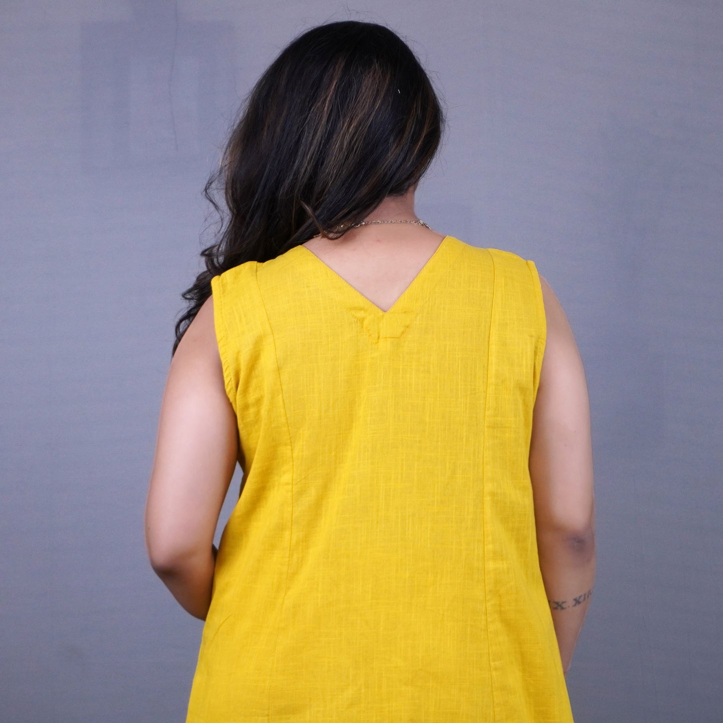 Lime-Yellow Summer kissed Pure Linen Coord set